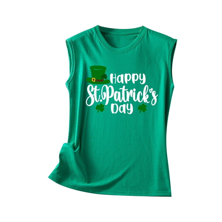 Up to 30% off, zanvin St Patricks Day Gift, Women's Tank Tops Loose Fit  Yoga Athletic Workout Sleeveless T Shirts,Navy,XL