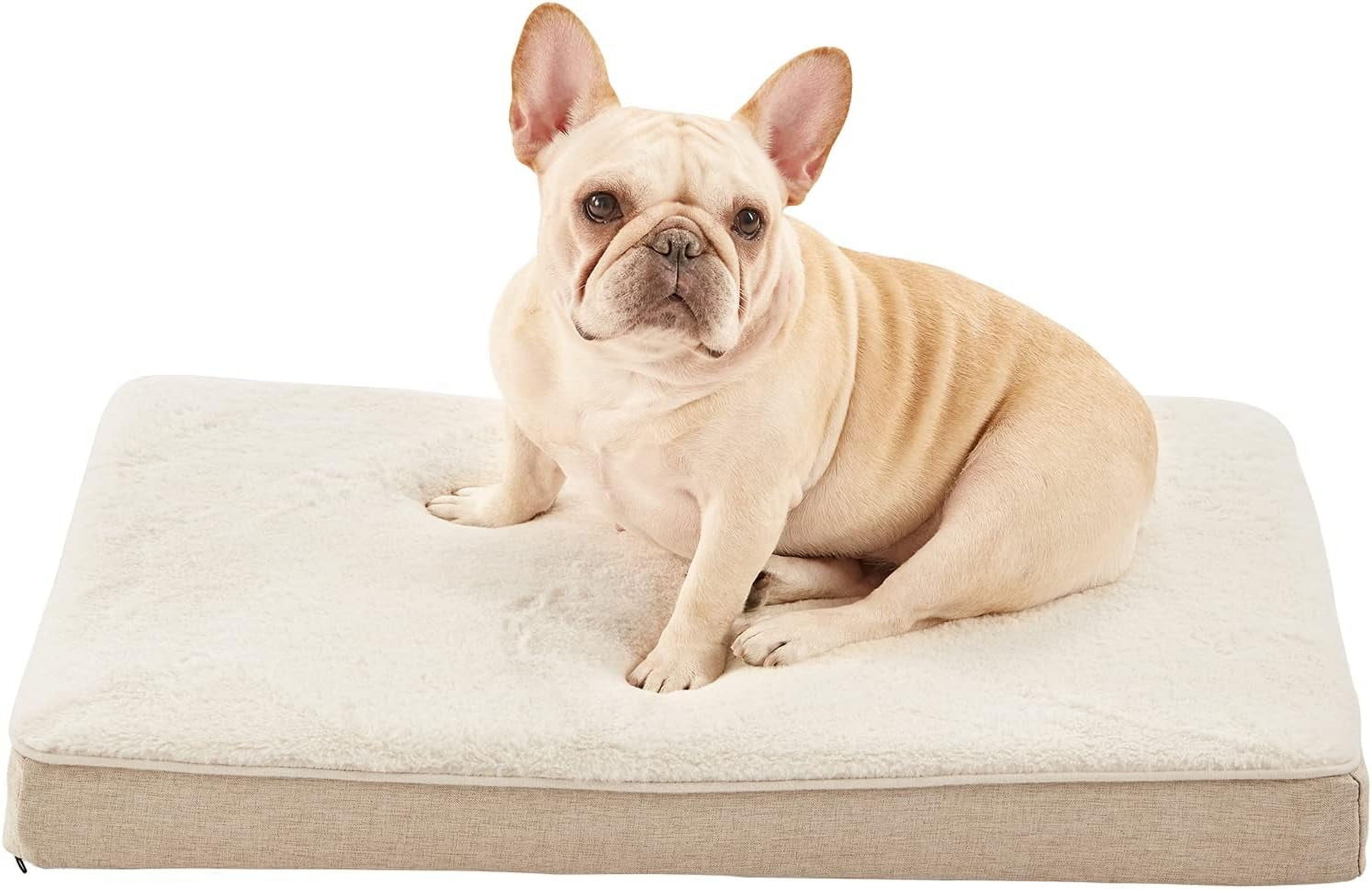 Medium Dog Beds for Medium Dogs, Memory Foam Dog Bed, Orthopedic Small Dog Bed with Washable Cover & Waterproof Liner, Plush Puppy Bed with Anti-Slip Bottom (29’’x 18’’)