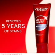 Colgate Optic White Advanced Hydrogen Peroxide Whitening Toothpaste, Mint, 3.2 oz Tube