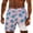 wei163-01-Pink, variant on Men's 2 in 1 Swim Trunks with Compression Liner Graphic Printed Beachwear Stretchy Swim Suits 09-Mint Green