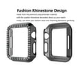 thumbnail image 4 of Njjex Cases for Apple Watch Series 7, PC Plated Hard Bumper Bling Crystal Diamonds Glitter Frame Protective Cover for iWatch Series 7 41mm 45mm 2021 -Black, 4 of 8