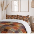 thumbnail image 6 of Ambesonne Geometric Duvet Cover Sets, Digital Grunge Design, 2-Queen, Caramel Orange, 6 of 7