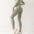 thumbnail image 1 of Mallas deportivas sin costuras para mujer, Leggings de cintura alta, elásticos, lisos, para correr, de secado rápido, Push Up, ajustados, 1 of 4