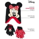 thumbnail image 2 of Gorro y 2 pares de guantes Minnie Mouse para niñas Disney, edad 4-7, 2 of 7