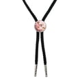 thumbnail image 1 of Puppies Dogs Pink Flowers Pattern Western Southwest Cowboy Necktie Bow Bolo Tie, 1 of 4