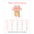 thumbnail image 2 of 2T Baby Girls Clothes 3T Girls 2PCS Floral Outfits Set Toddler Girls Long Sleeve Flower Top Stripe Pants Clothing Set Yellow, 2 of 6
