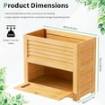 thumbnail image 2 of NAIZEA Raised Bed Garden Cabinet with Extra Storage Compartments, 34" x 18" x 30" Wooden Planter Box Large Planter Stand Box for Herbs, Vegetables, Flowers Backyard Patio Gardening Balcony, 2 of 7