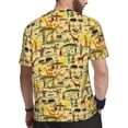 thumbnail image 2 of Wukai Ethnic African Print Men's Short-Sleeved Mesh T-Shirt,Quick-Dry Short Sleeve Workout T-Shirt-Large, 2 of 8