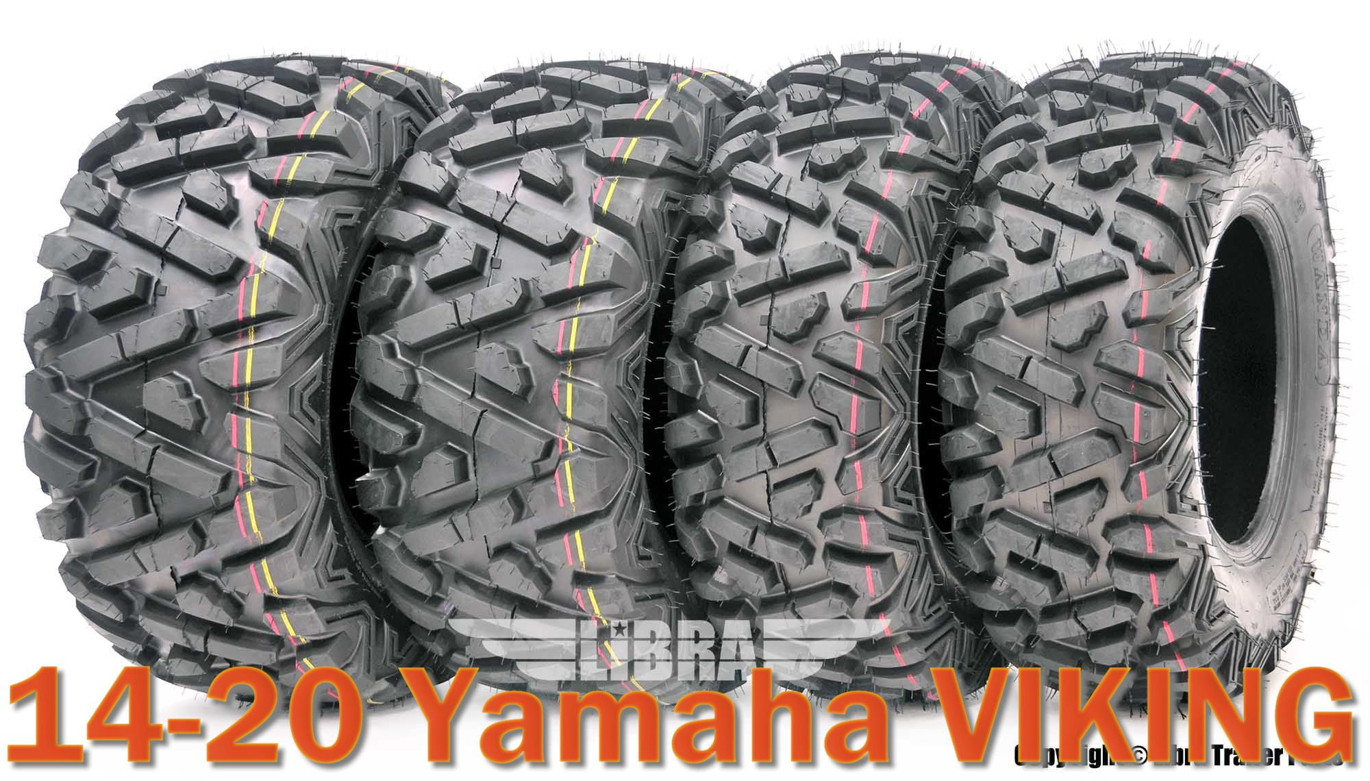 Set 4 WANDA ATV Tires 25X8X12 25X10X12 fit 1420 Yamaha VIKING Bighorn