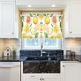 thumbnail image 5 of Yayeee Kitchen Curtains Tier Pair Light Filtering 27"x24" Rod Pocket Short Cafe Window Panel, Candy Lemon, 5 of 7