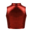 thumbnail image 2 of CHICTRY Girls Metallic Dance Crop Top Glossy Athletic Workout Tank Top, 2 of 7