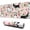 Husky and Pink, variant on Long Mouse Pads for Desk,Husky and Pioneer Flower Desk Mats on Top Of Desks, Desk Mouse Pad Extra Large with 3mm Non-Slip Base and Stitched Edge for Gaming,Office,Work,Home 31.5"x11.8"