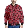thumbnail image 3 of Chaqueta con cremallera y estampado de frangipani colorido para hombre y mujer, abrigo con estampado floral en 3D, chaquetas con cremallera, sudadera bomber de manga larga, 3 of 4