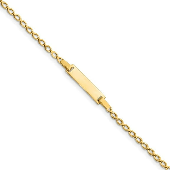 Auriga Fine Jewelry 14K Yellow Gold Id Bracelet 6 inch for Women