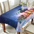 thumbnail image 3 of SKYSONIC 54"X54" Square Tablecloth with Magical Lantern On Snow with Christmas Prints, Anti-Wrinkle and Smooth Table Cloth for Kitchen/Home Wedding Decoration, 3 of 7