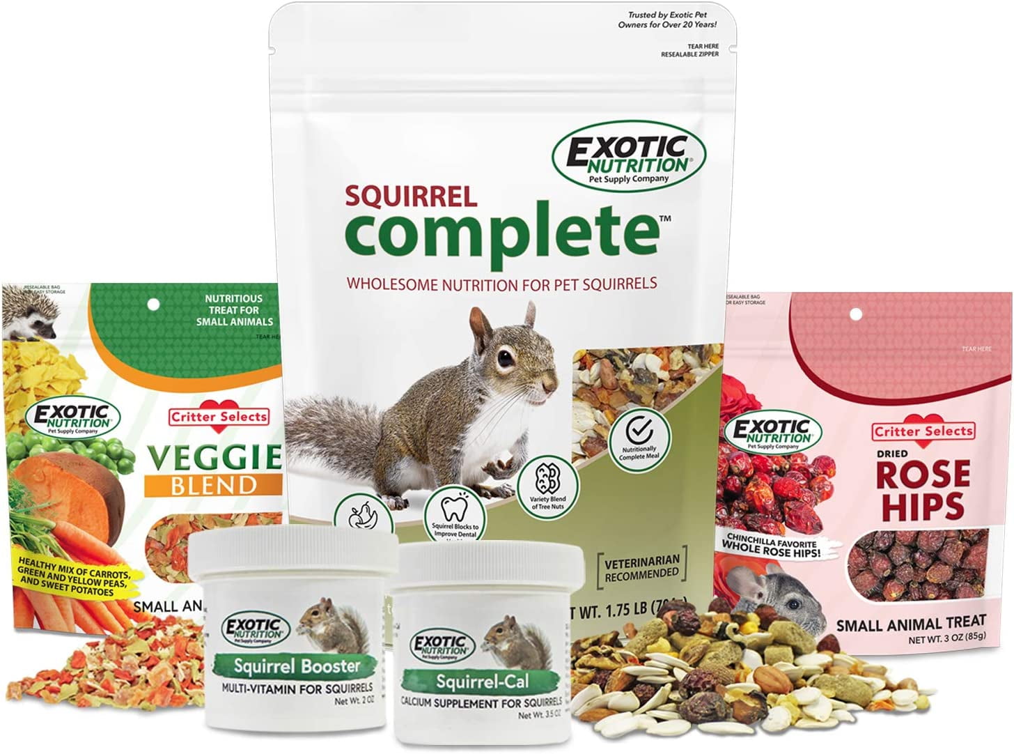 Squirrel Food Starter Package Includes Nutritionally Complete Diet