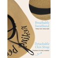 thumbnail image 2 of Floppy Beach Hats for Women Straw Sun Hat Foldable Wide Brim Embroidered Roll up for Summer Honeymoon Vacation Travel UPF 50+, 2 of 5