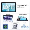 thumbnail image 3 of Aorlym P10 Android 16 Tablet, 10 Inch Tablet, 48GB RAM+128GB ROM/2TB TF, Gemini AI, 90Hz Display, 7000mAh, OTG, 5G WiFi, Face ID, OTG, GPS, 3.5mm Jack, Widevine L1, Tablets with keyboard, 3 of 9