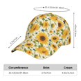 thumbnail image 3 of Yiaed Beautiful Countryside Sunflower Print Cap Adjustable Size for Running Workouts and Outdoor Activities All Seasons, 3 of 5