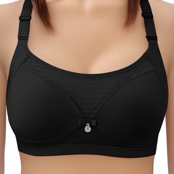 Xuhomer Wireless Bra for Women Adjustable Straps Full Coverage Bras No Underwire Seamless Bra Supportive Lifting Bralette Push-Up T-Shirt Bra