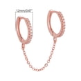 thumbnail image 2 of TIMIFIS Earrings Exquisite Fashion Ladies Long Chain Earrings Copper Set Zircon Earrings Ladies Chain Earrings Double Pierced Chain Earrings Earrings Valentine'S Day Gift, 2 of 3