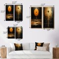 thumbnail image 4 of Designart "Solitary Moonlit Serenity" Modern Geometric Framed Wall Art Set Of 2 - Modern Orange Framed Wall Art Set Of 2, 4 of 6