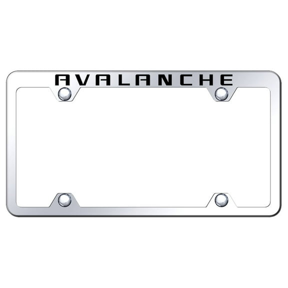 Chevy Avalanche Stainless Steel Wide Body Truck License Plate Frame (Chrome)