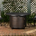 thumbnail image 6 of Vulcan Florence Woven Aluminum Gas Fire Pit Table – Round 44" with Fire Bowl Lid, Antique Bronze, 6 of 7