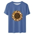 thumbnail image 3 of Camisetas de Manga Corta para Mujeres de Longitud Regular de Poliéster Sólido, Camiseta de Fiesta de Mayo Y Blusa Del Festival para la Primavera Y el Verano, 3 of 3