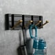 thumbnail image 2 of 4 Hooks Decorative Collapsible Wall Hooks, Collapsible Coat Hooks, Home Storage Hooks, Wall Mounted Hooks, Black/Gold, 2 of 5