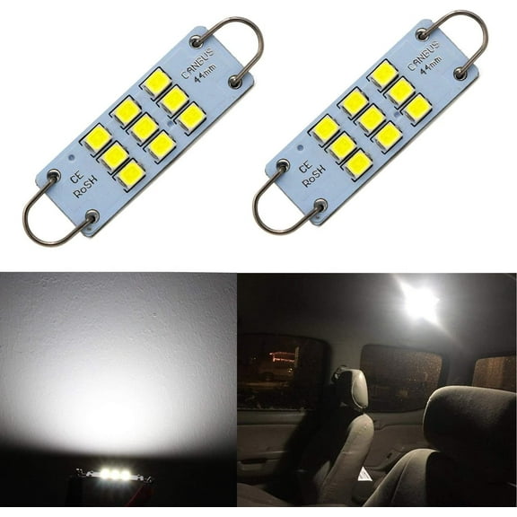 Alla Lighting 2pcs Super Bright 6000K Xenon White 561 562 LED Bulbs Interior Lights Dome Lights Luggage Compartment Light Trunk Lights Lamps Replacement for 2005-2009 Equinox