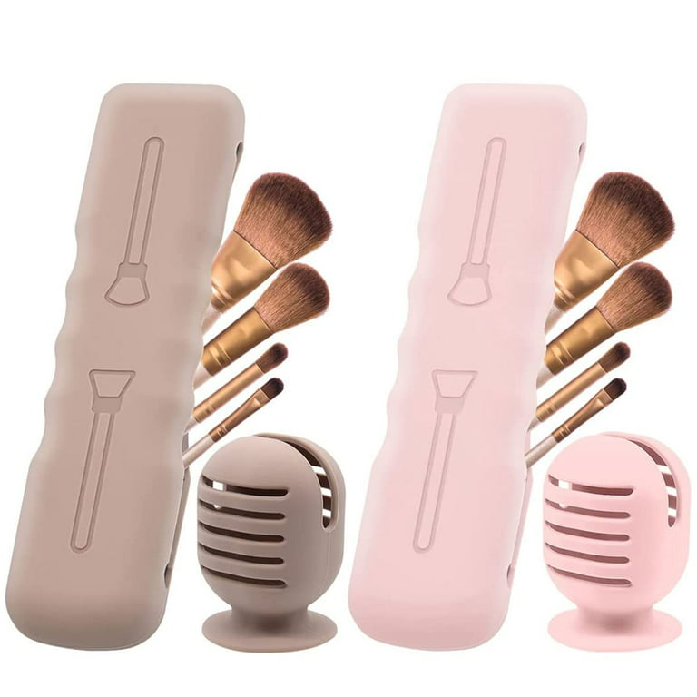 Silicone Makeup Brush Holder with Magnetic Closure Set of 3