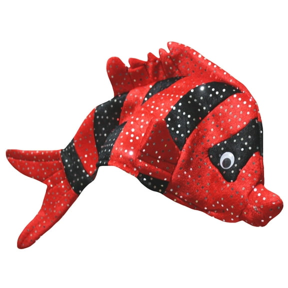 Petitebelle Bling Red Black Fish Costume Party Hat Dress Up Headgear Props Accessory Hat(Red, One Size)