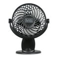 thumbnail image 2 of BLACK+DECKER BFDC42PK 4-In. 3-Speed Portable USB-Powered Convertible Clip Fan, Black, 2 Count, BFDC42PK, 2 of 7