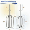 thumbnail image 4 of ABCISI Mixmaster Replacement Beaters Mixer Attachments Compatible with Older Vintage Sunbeam Mixmaster 1-8B,1-9AU,100-86659,7-01-10D Working on Sunbeam Mixer Replacement Parts, 4 of 7