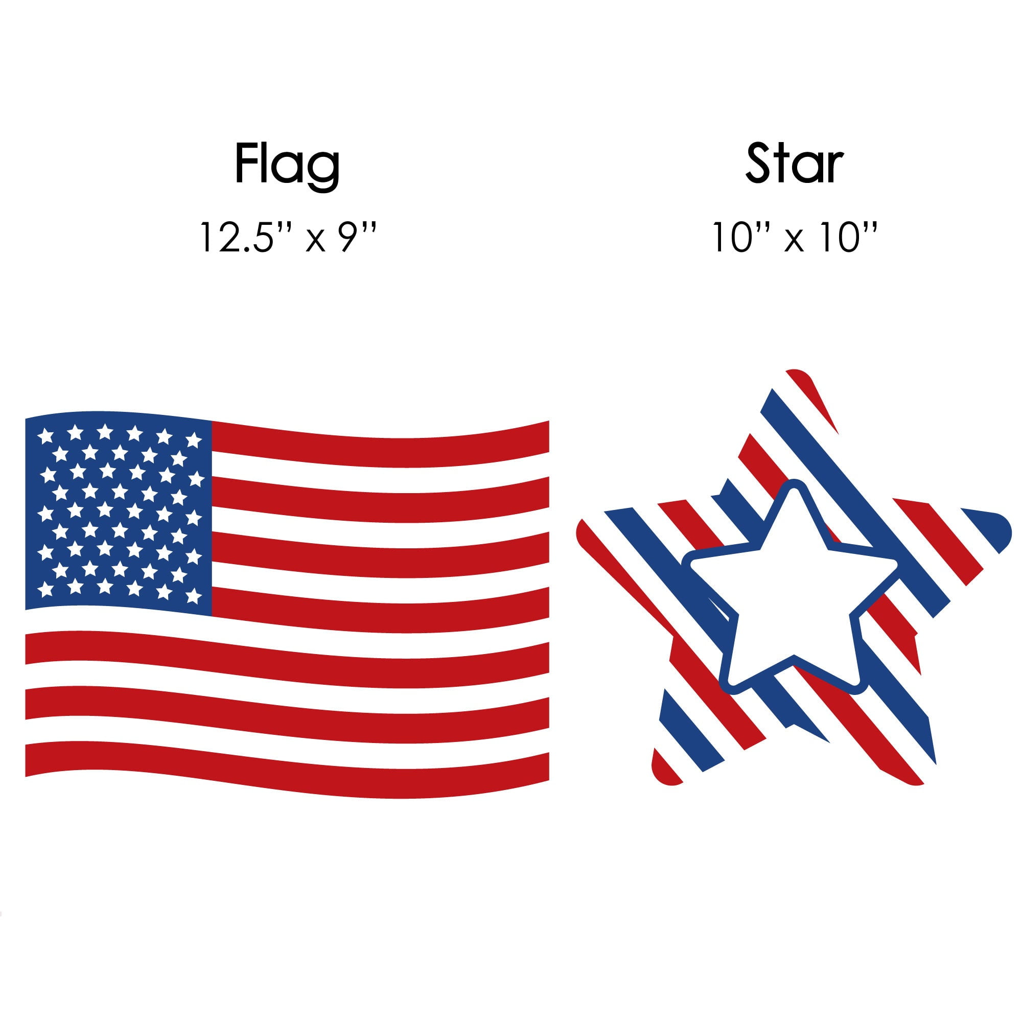 Big Dot of Happiness 4th of July - Flag and Star Lawn Decorations - Outdoor Fourth of July Party Yard Decorations - 10 Piece