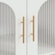 thumbnail image 5 of Aparador Buffet de 2 Puertas, Gabinete de Almacenamiento de Madera con Puertas de Vidrio, Manijas Doradas, Estilo Moderno de Madera, 5 of 9