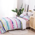 thumbnail image 4 of 3D Colorful Geometric Stripe Quilt Cover Set Bedding Set Duvet Cover, 4 of 8