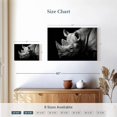 thumbnail image 4 of Elephant Stock Rhino In Monochrome Wall Art - Horizontal Canvas Wall Art - Living Room Wall Decor - Animal Canvas - Black And White Decor - 24" x 16", 4 of 8