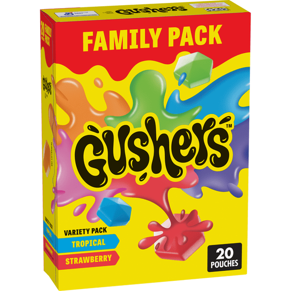 Gushers Tropical & Strawberry Fruit Flavored Snacks Variety Pack – Assorted Chewy Fruit Snacks, Individually Wrapped