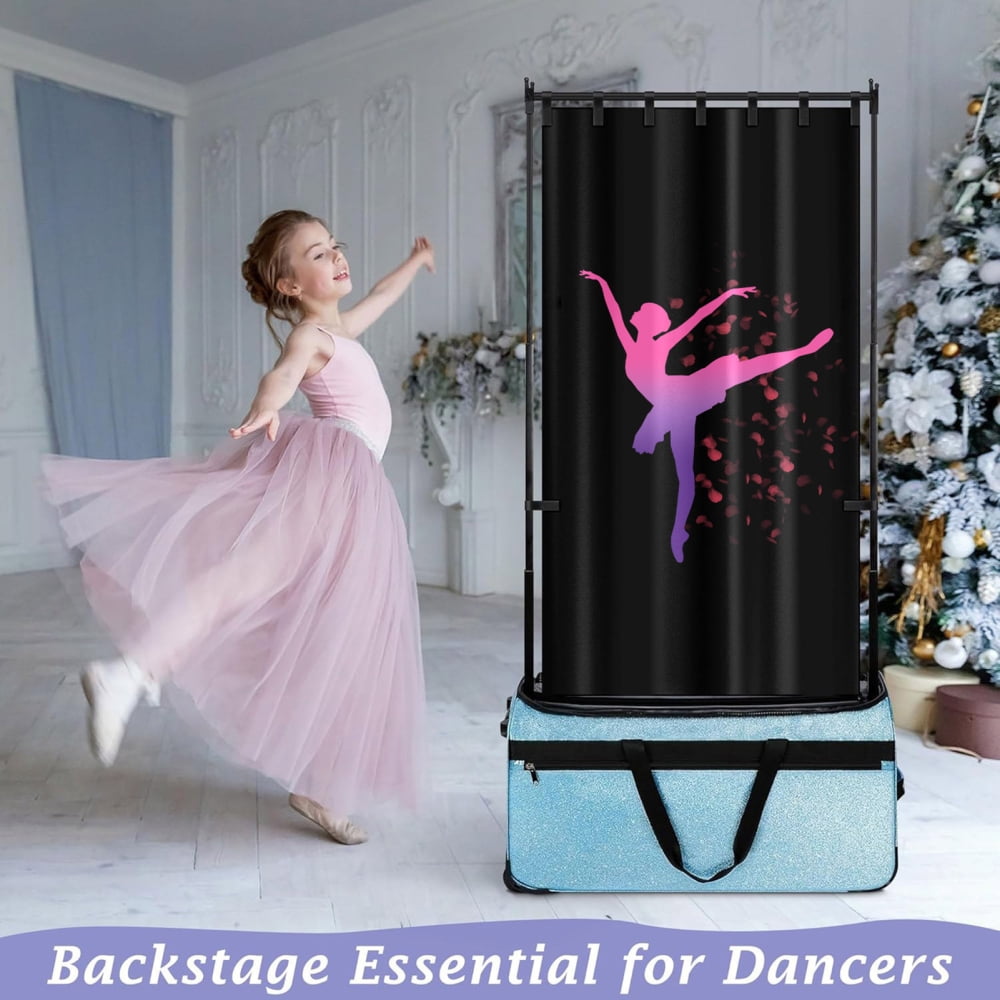 Ksruee Portable Dancer Changing Curtains Rehearsals Dance Screens 59x31.5 Inch Portable Backstage Dancer Changing Curtains Room for Training Competition Outdoor Camping wondeful