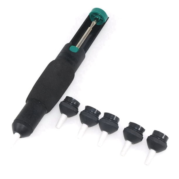 Bomba De Desoldado Manual Con 3 Puntas (3mm, 6mm, 10mm) – Herramienta De Succión Al Vacío Para Electrónica