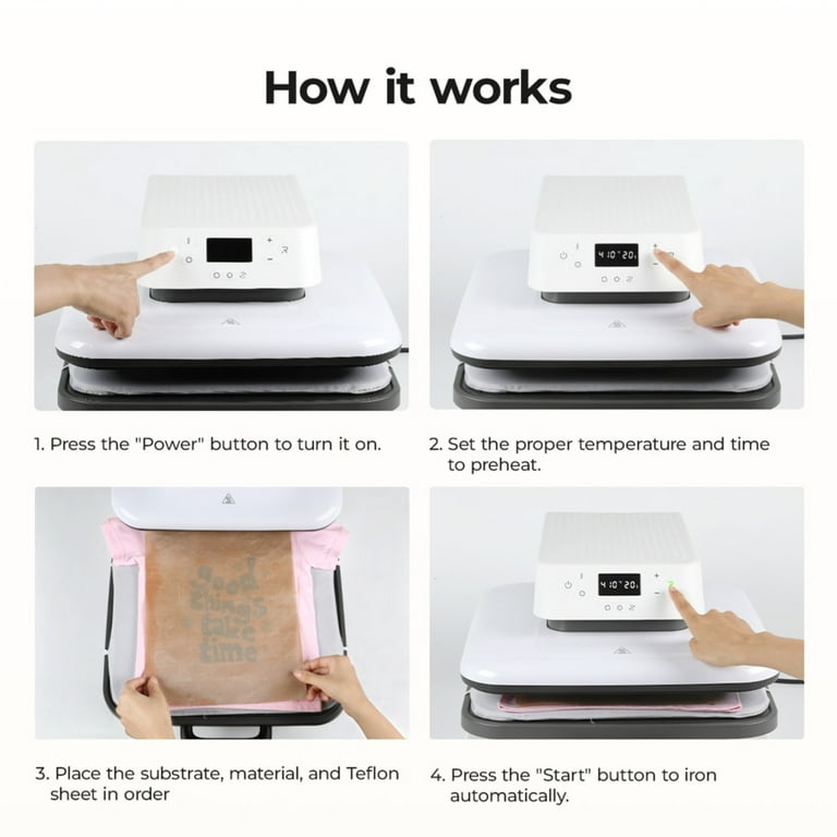 HTVRONT Automatic Heat Press Machine, Professional for Heat