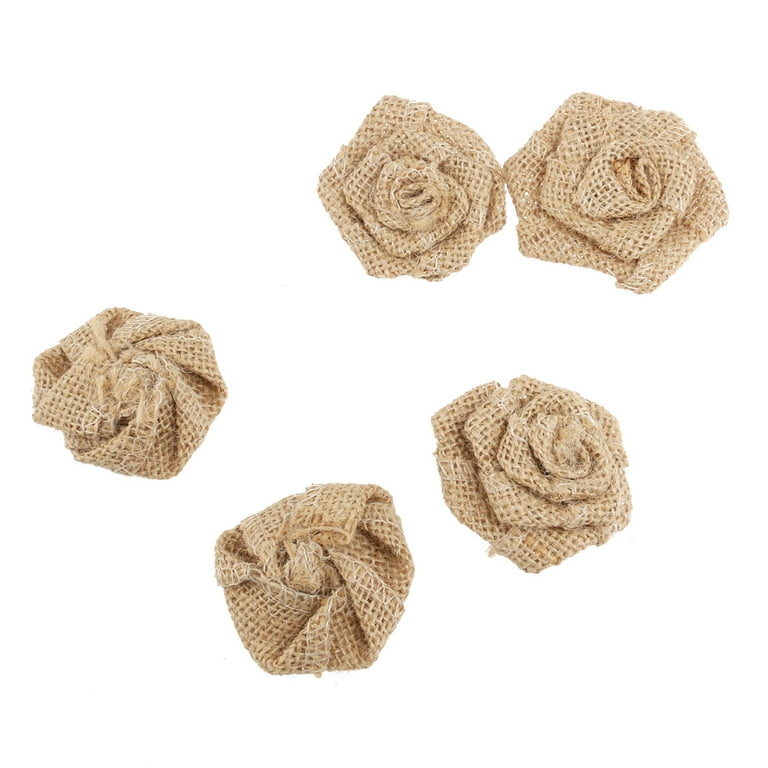 Jute Burlap Rose Eco-Friendly Artificial Flowers Hessian Ribbon Bow –  ZellJoy