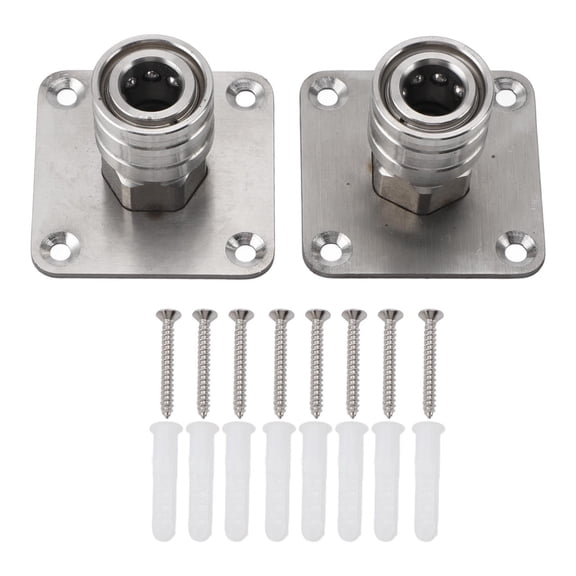 Xirurus 2‑Pack Stainless Steel Pressure Washer Foam Cannon Wall Mount Organizer – Quick‑Connect 1/4″ Holder for Nozzles, Tips & Accessories