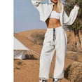 thumbnail image 5 of AOOCHASLIY Women Suits Women's Fashion Suit Long Sleeve Color Round Neck Sweatsuit, 5 of 5