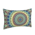 thumbnail image 2 of Balery Round Mandala1 Bedding Queen Pillow Cases - Envelope Closure - Soft Brushed Microfiber Fabric - Shrinkage and Fade Resistant Pillow Cases-16"x24", 2 of 9