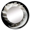 thumbnail image 2 of Designart "Onyx Ocean Passage In Black And White" Nautilus White Large Round Mirror - Round Bedroom Mirror Wall Decor - Modern Round Printed Mirror - 23" x 23", 2 of 6