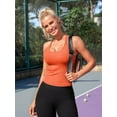 thumbnail image 7 of ANFERRY Ribbed Athletic Tank Tops for Women with Built in Bra Racerback Seamless Scoop Neck Workout Camis Top, 7 of 7