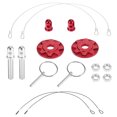thumbnail image 1 of Unique Bargains 2 Set Red Universal Car Hood Pin Kit Hood Pin Lock Latch Catch Set Aluminum Alloy, 1 of 8
